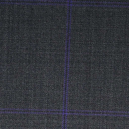 D601/1 Vercelli CX - Vải Suit 95% Wool - Xanh Dương Caro